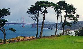 View of Golden Gate from Lincoln Park